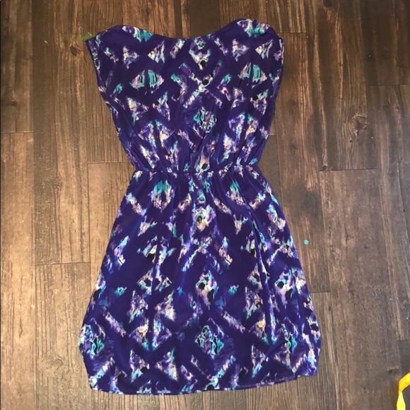 Print Cap Sleeve Dress - Picture 1 of 5
